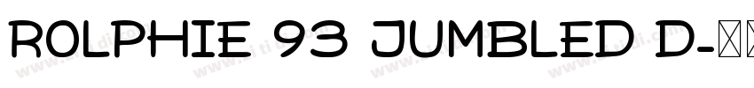 Rolphie 93 Jumbled D字体转换
